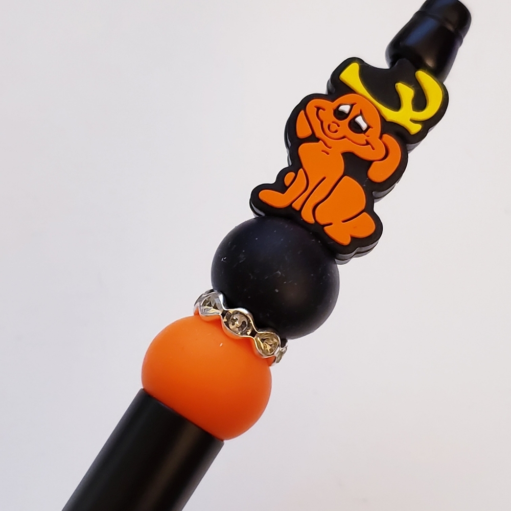 Handmade Christmas Grinch Max Beaded Silicone Focal Bead Pen